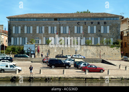 Wein-Stadt Bergerac auf der Dordogne Fluss Frankreich The Maison de Vins CIVRB Stockfoto