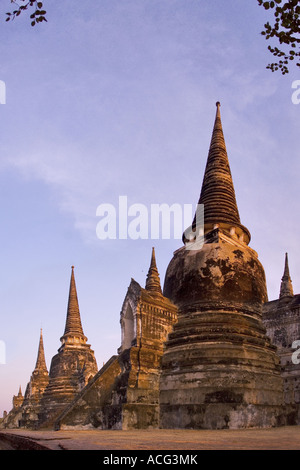 Drei Chedis von Wat Phra Si Sanphet Ayutthaya Thailand Stockfoto