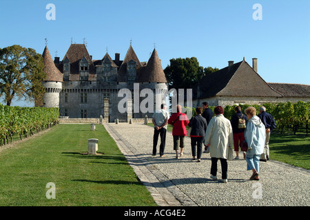 Chateau de Monbazillac in der Nähe von Bergerac Dordogne Region von Frankreich Vistors Statione das Museum anzeigen Stockfoto