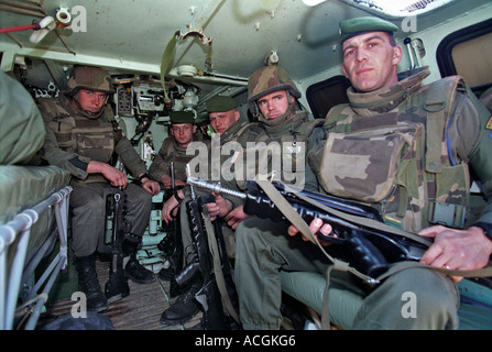 Französische Fremdenlegion, in Mostar, Bosnien. Stockfoto