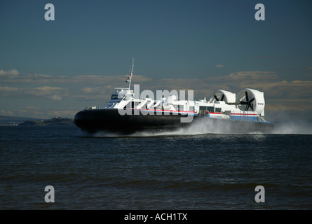 Hovercraft Trial Opearating Sommer 2007 zwischen Kircaldy, Fife und Portobello Edinburgh, Schottland-Europa Stockfoto