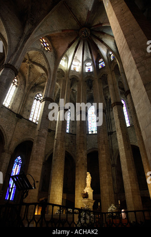 Heilige Maria der Meer Kirche Esglesia de Santa Maria del Mar, La Ribera, Barcelona, Katalonien, Spanien Stockfoto