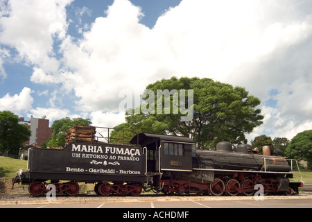 Dampf-Zug Maria Fumaca Antique laufen Touristenzug zwischen Bento Goncalves Garibaldi Barbosa Rio Grande Do Sul Stockfoto