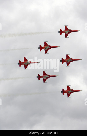 Kampfjet F-5E Tiger II der fliegenden Stunt Squadron Partrouille Suisse während der ILA 2006 in Berlin Stockfoto