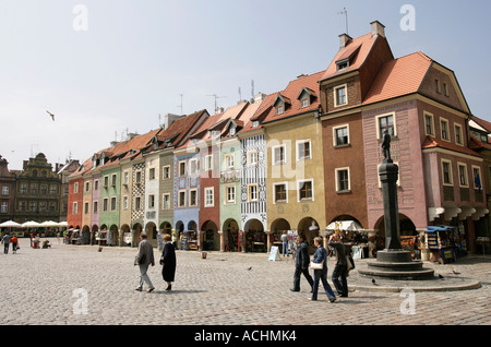 Historischen alten Gebäude am Marktplatz in Poznan, Polen Stockfoto