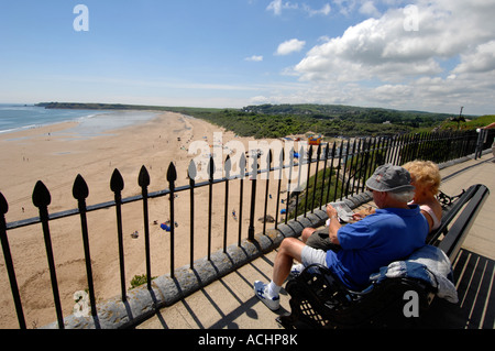 Südstrand, Tenby, Pembrokeshire, West Wales, UK Stockfoto