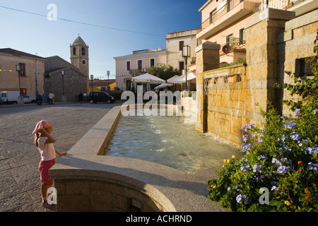 Piazza Risorgimento in Arzachena, Sardinien, Italien Stockfoto