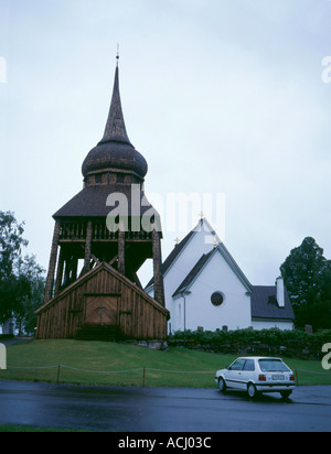 Frösö Kyrka (Kirche) auf der Insel Frösön, Östersund, Jämtland, Nordschweden. Stockfoto