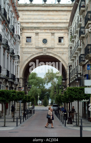 Banco de Santander Bank Nordspanien Stockfoto