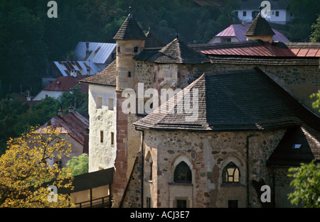 Alte Burg in Banska Stiavnica Stadt in Slowakei Sommer Stockfoto