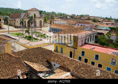 Trinidad, Sancti Spiritus, Kuba - roten Dächern auf der Plaza Mayor Stockfoto