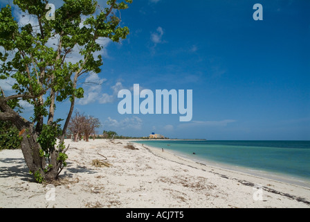 White Sand Beach und schönen Gewässern am Playa Ancon, in der Nähe von Trinidad, Kuba. Stockfoto