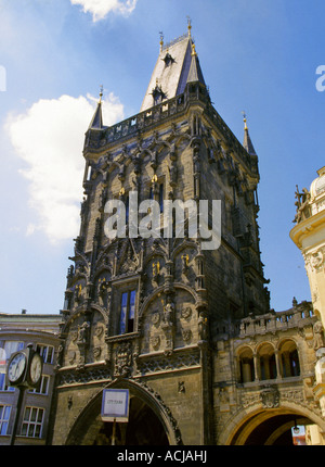 Pulverturm in Prag Tschechische Republik Stockfoto
