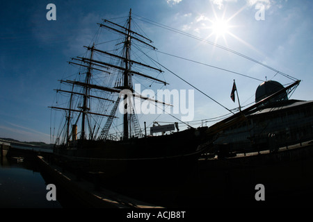 Historischen RRS Segeln Schiff Discovery - Riverside - Dundee - Schottland, Vereinigtes Königreich Stockfoto