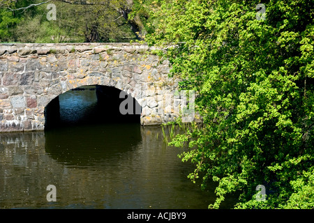 Alte Steinbrücke königliche Schloss Frederiksborg Hilleroed Seeland Dänemark Stockfoto