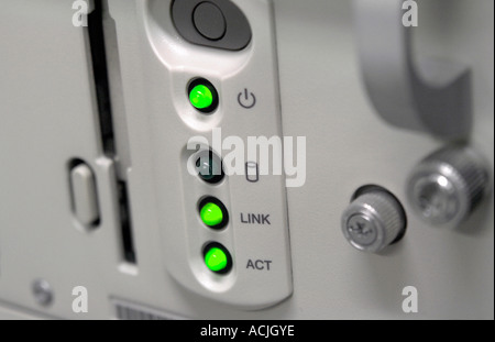 HP Proliant Server LED Lichter Stockfoto