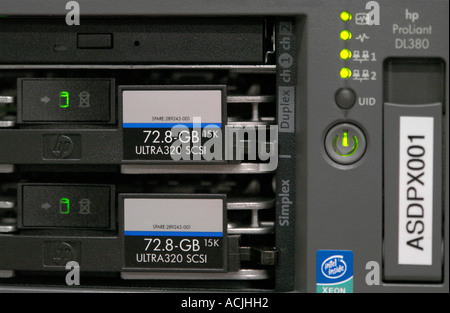 HP SCSI-Festplatten Stockfoto
