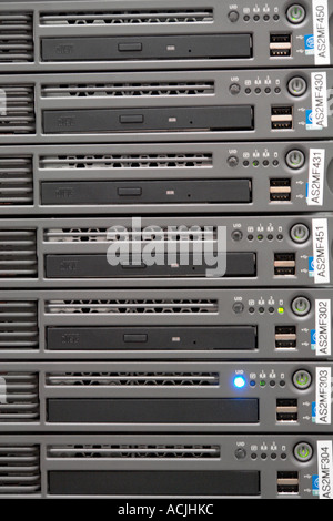 HP Proliant 1U rack montiert Server Stockfoto