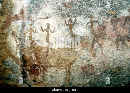 San Rock Art, Simbabwe Stockfoto