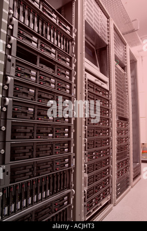 HP Proliant rack montiert Server Stockfoto