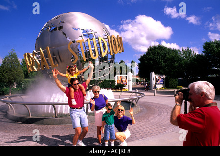 Familie von drei Generationen Universal Studios in Orlando Florida Stockfoto