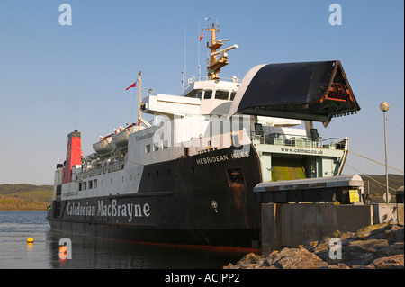 Caledonian MacBrayne Fähre den Hebriden-Inseln am Kennacraig auf der Halbinsel Kintyre Argyll und Bute Schottland Stockfoto