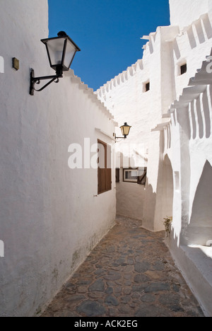 Binibeca Vell, ein Fischerdorf auf der spanischen Mittelmeer Insel Menorca Stockfoto