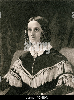 Sarah Childress Polk Frau von US-Präsident James K Polk. Gravur Stockfoto