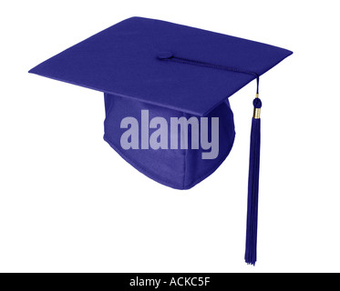 Blaue Graduierung Kappe Stockfoto