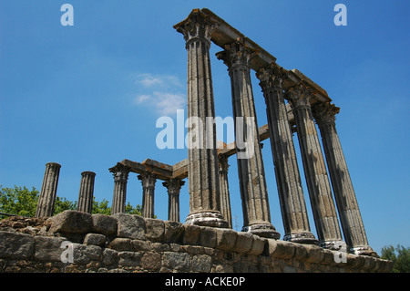 Der römische Tempel von Evora auch bezeichnet als der Templo de Diana in der Stadt Evora in Portugal Stockfoto