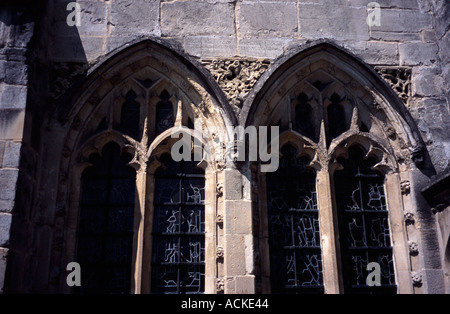 Fenster der Kirche in Vikare Zeile Wells Somerset England UK Stockfoto