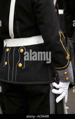 Militärparade, Plaza Bolognesi, Lima, Peru Stockfoto