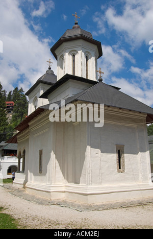 Sinaia, Siebenbürgen, Rumänien. Kloster Sinaia Biserica Veche / Alte Kirche (1695) Stockfoto