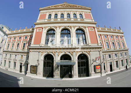 Gebäude des Musikvereins gebaut von der Architekt Theophil Hansen bekannt in der Halle der berühmten neuen Jahre Konzerte performe sind Stockfoto