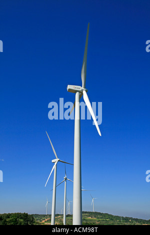 Windgeneratoren, Lleida (Spanien) Stockfoto