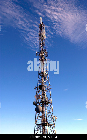 Kommunikation Funkmasten in den Brecon Beacons National Park South Wales UK Stockfoto