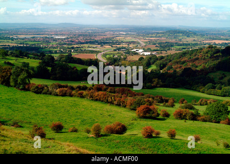 Barrow Wake Aussichtspunkt Crickley Hill Country Park Gloucestershire England UK Stockfoto