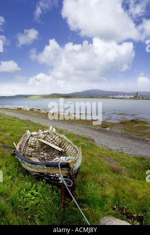 stillgelegten Ruderboot, Burren, westlich von Irland Stockfoto