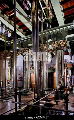 Papplewick viktorianischen Wasser Pumping Station. Im Inneren des Motor-Haus, Ravenshead, Nottingham, UK Stockfoto