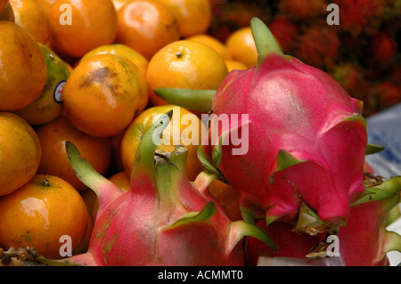 Drachenfrucht oder Pitaya auf dem Markt Stockfoto