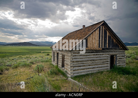 Verlassenes Haus auf einer Ranch im Nordosten Idaho Stockfoto