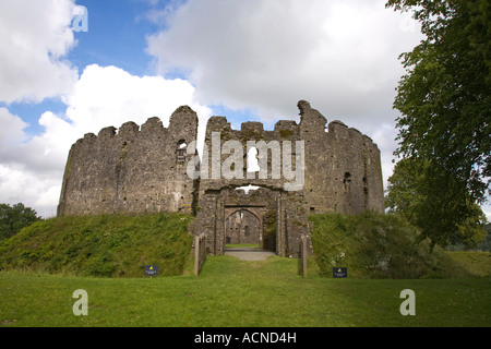 Restormel Castle Cornwall England Bergfried Außenansicht Stockfoto