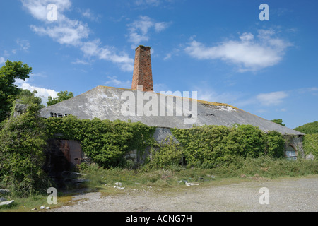 Efeu bedeckt Ruinen der Wheal beschäftigt Maschinenhaus, Chacewater Cornwall UK Stockfoto