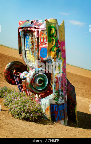 Cadillac Ranch. Amarillo, Texas, Usa Straße Reise West Cowboy Altstadt Stockfoto