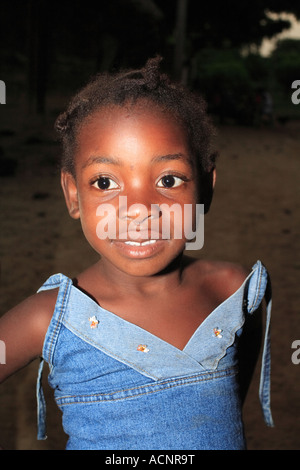 afroamerikanischen Kind, Palenque de San Basilio, Bolivar, Kolumbien, Südamerika Stockfoto