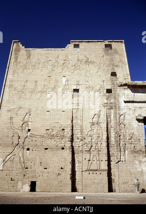 Horus-Tempel, Edfu, Ägypten Stockfoto