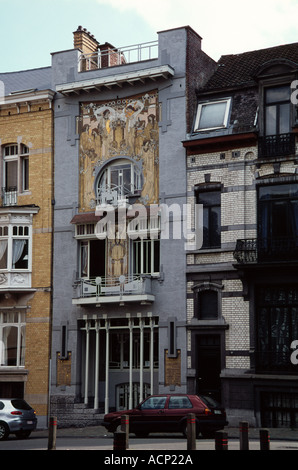 Maison Cauchie Art Nouveau Haus Brüssel Belgien Stockfoto