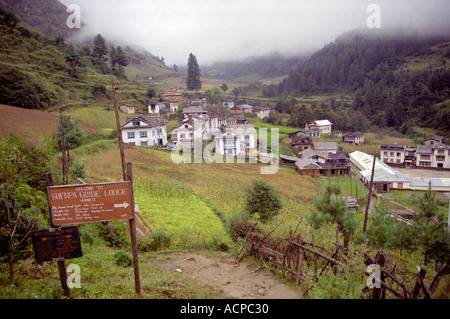 Oktober 1999-Sherpa-Dorf Jumbesi Sulu Khumbu Everest-Region Nepal Stockfoto