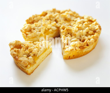 Aprikosen-Streusel-Kuchen, close-up Stockfoto