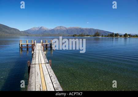 Jetty Lake Te Anau Fjordland Südinsel Neuseeland Stockfoto